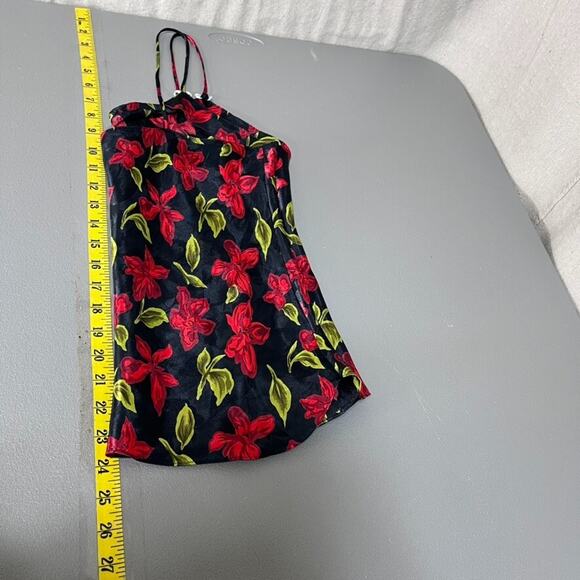 VTG Erika Tay Womens Floral Satin Cami Size M Grunge Dark Romantic Whimsigoth - Picture 8 of 9